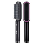 Anion Hair Escova Alisadora 3 em 1 - Alisa, Seca e Hidrata com luzes de Íons G3P9 - Anion Hair Escova Casa Tech Loja Preto 110 V 