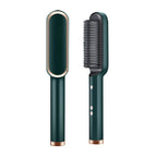 Anion Hair Escova Alisadora 3 em 1 - Alisa, Seca e Hidrata com luzes de Íons G3P9 - Anion Hair Escova Casa Tech Loja Verde 220 V 