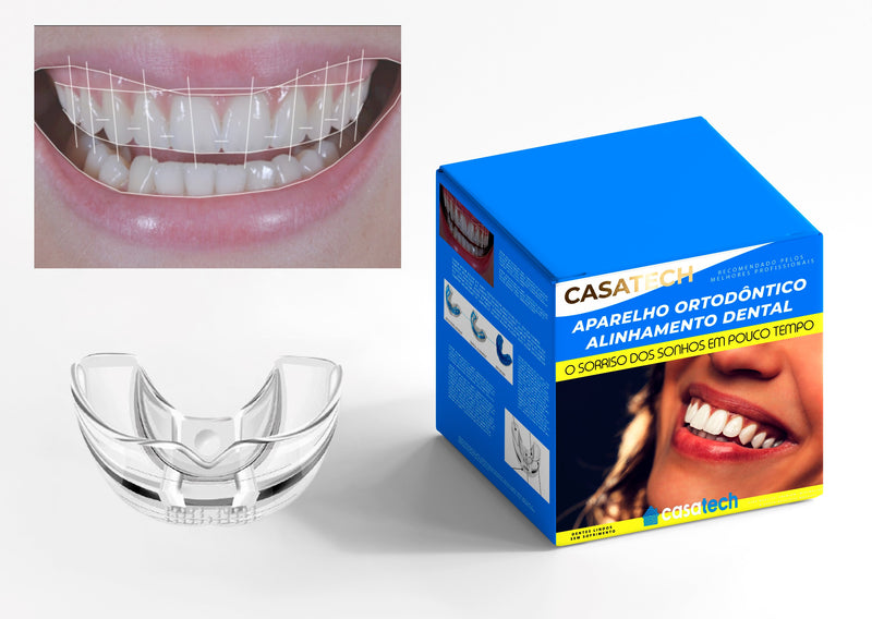 Aparelho Alinhamento Dental Ortodôntico G3P20 - Alinhamento Dental Casa Tech Loja Transparente 