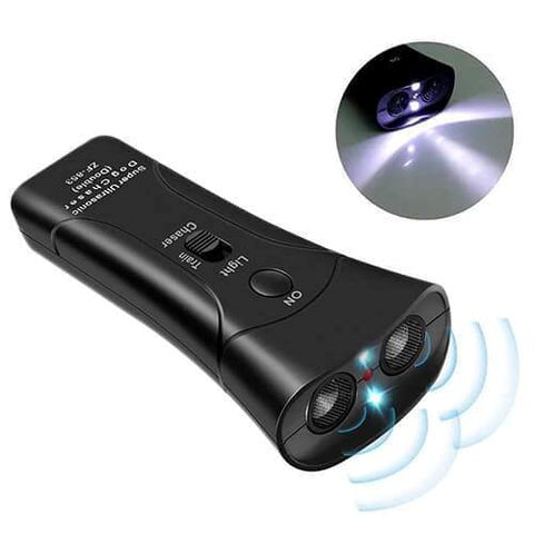 Aparelho Anti Latido - SilenPro Adestrador de Cães Ultrassônico com lanterna de comandos DOG04 - Aparelho Anti Latido Casa Tech Loja 