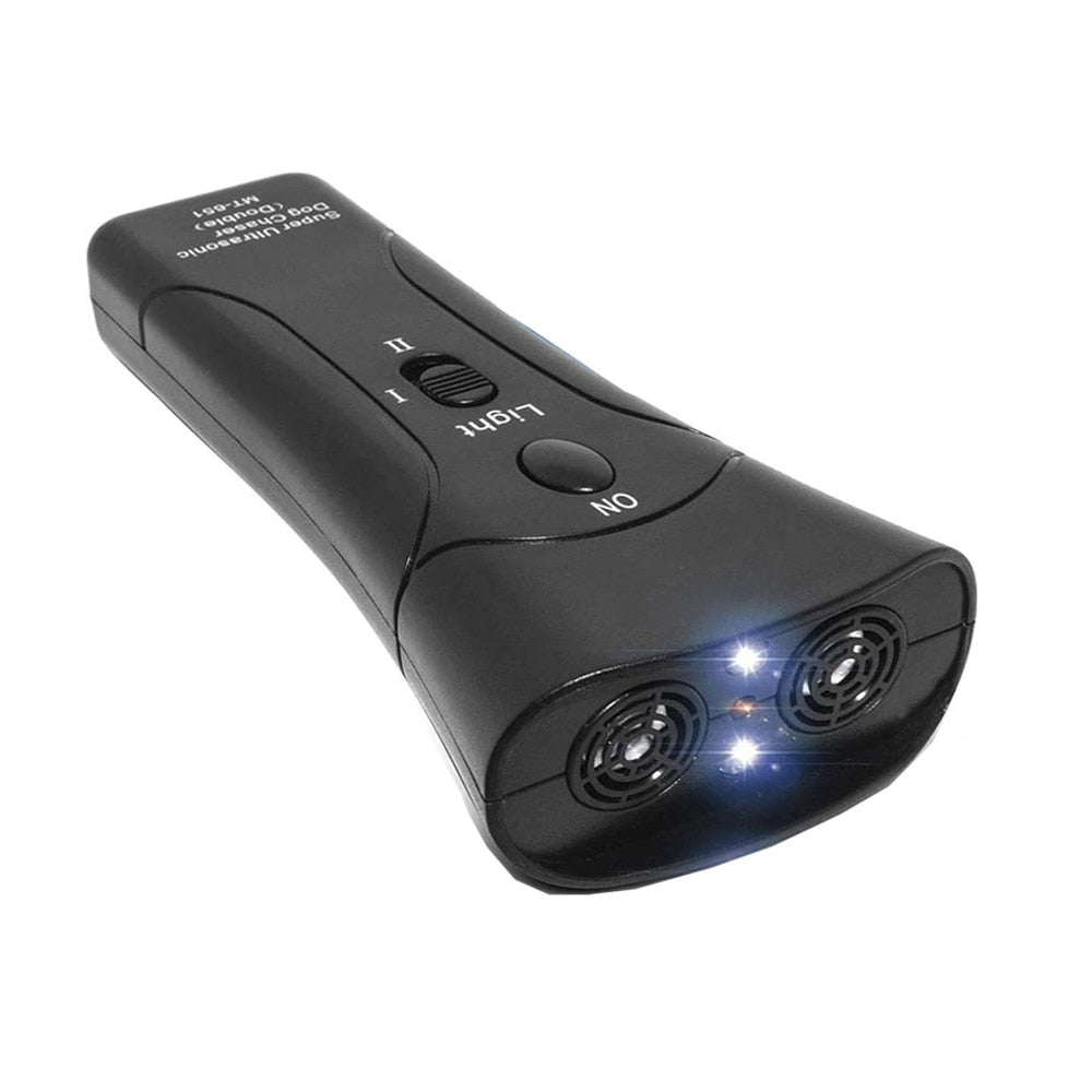 Aparelho Anti Latido - SilenPro Adestrador de Cães Ultrassônico com lanterna de comandos G2P12 - Aparelho Anti Latido Casa Tech Loja Preto 