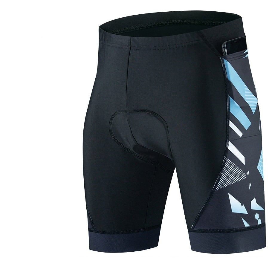 Bermuda de Ciclismo Masculina CIC04 - Bermuda de Ciclismo Masculina Casa Tech Preto / Azul M 