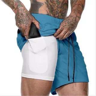 Bermuda Speedbreaker Com Bolso Premium G2P32 - Bermuda Speedbreaker Casa Tech Loja P Azul 