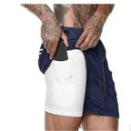Bermuda Speedbreaker Com Bolso Premium G2P32 - Bermuda Speedbreaker Casa Tech Loja P Azul Escuro e Branco 