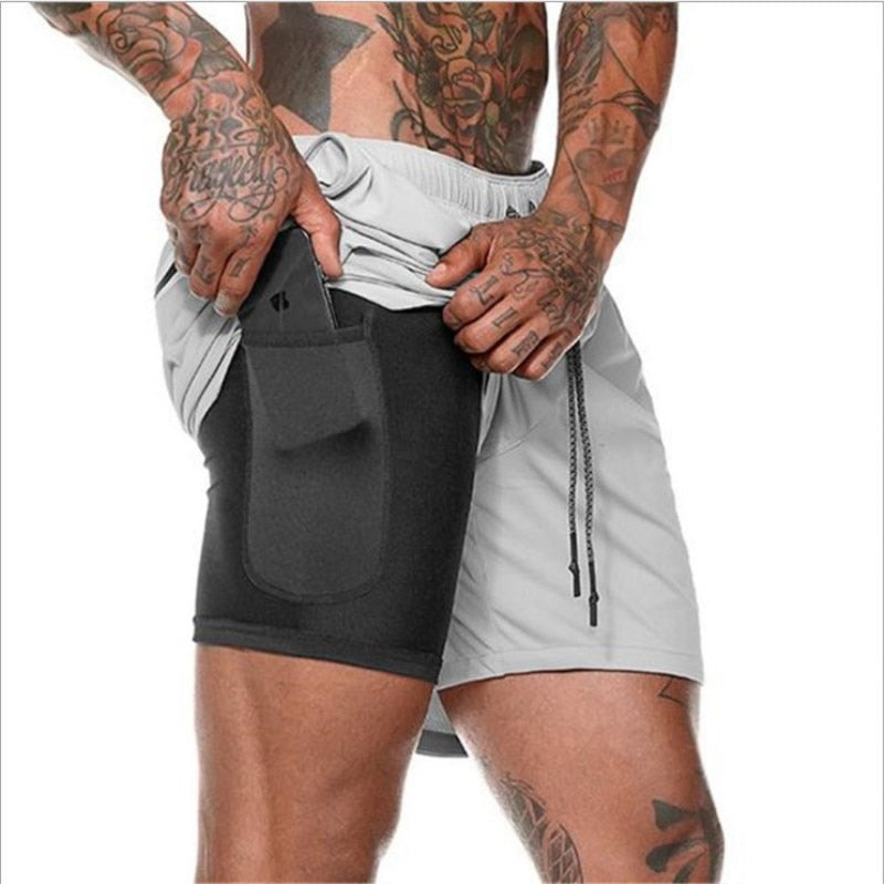 Bermuda Speedbreaker Com Bolso Premium G2P32 - Bermuda Speedbreaker Casa Tech Loja P Cinza Claro e Preto 