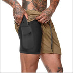 Bermuda Speedbreaker Com Bolso Premium G2P32 - Bermuda Speedbreaker Casa Tech Loja P Marrom e Preto 