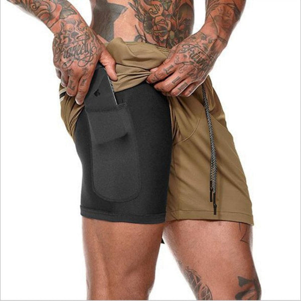 Bermuda Speedbreaker Com Bolso Premium G2P32 - Bermuda Speedbreaker Casa Tech Loja P Marrom e Preto 
