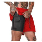 Bermuda Speedbreaker Com Bolso Premium G2P32 - Bermuda Speedbreaker Casa Tech Loja P Vermelho e Preto 