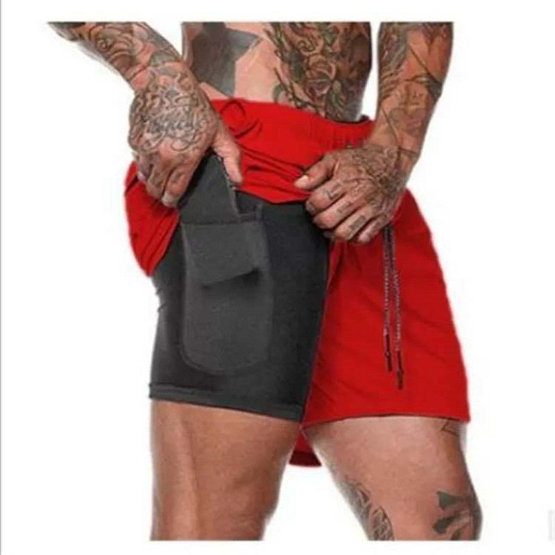 Bermuda Speedbreaker Com Bolso Premium G2P32 - Bermuda Speedbreaker Casa Tech Loja P Vermelho e Preto 