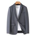 Blazer Masculino Casual Plus Size BTM04 - Blazer Masculino Casual Plus Size Casa Tech Cinza P 