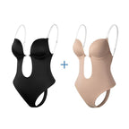 Body Invisivel Paris - Modelador Corporal G5P21 - Body Invisivel Paris - Modelador Corporal Casa Tech Loja Preto e Bege P 