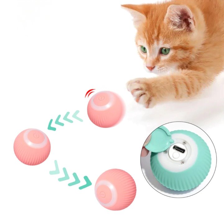Bola Elétrica Interativa para Gatos CAT02 - Bola Elétrica Interativa para Gatos Casa Tech 