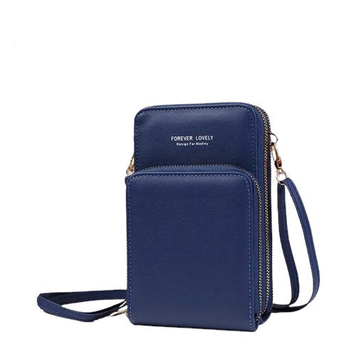 Bolsa Crossbody Feminina - Lovely Fashion BCF25 - Bolsa Escolar Feminina - Lovely Fashion Casa Tech Loja Azul Marinho 