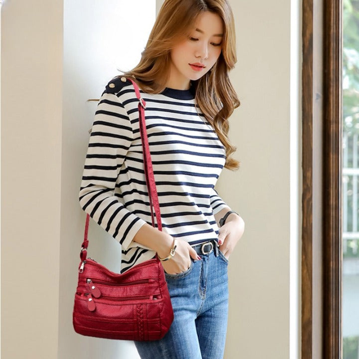 Bolsa Crossbody Feminina Vintage G10P7 - Bolsa Crossbody Feminina Vintage Casa Tech Loja 