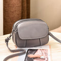 Bolsa De Couro Casual Feminina Saddle G10P15 - Bolsa De Couro Casual Feminina Saddle Casa Tech Loja Cinza 