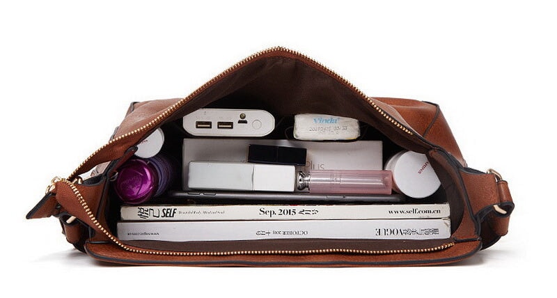 Bolsa de Couro Feminina Isabella BCF15 - Bolsa de Couro Feminina Labella Grande Casa Tech Loja 