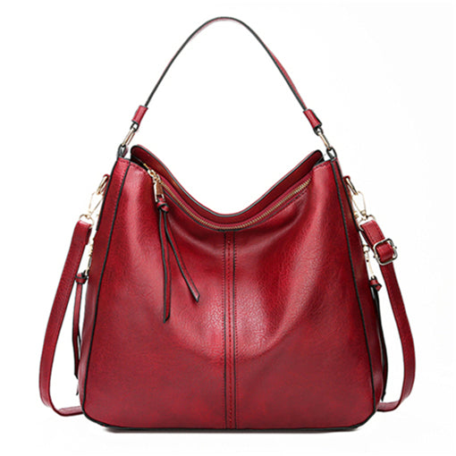 Bolsa de Couro Feminina Labella Grande G10P8 - Bolsa de Couro Feminina Labella Grande Casa Tech Loja Vermelho 