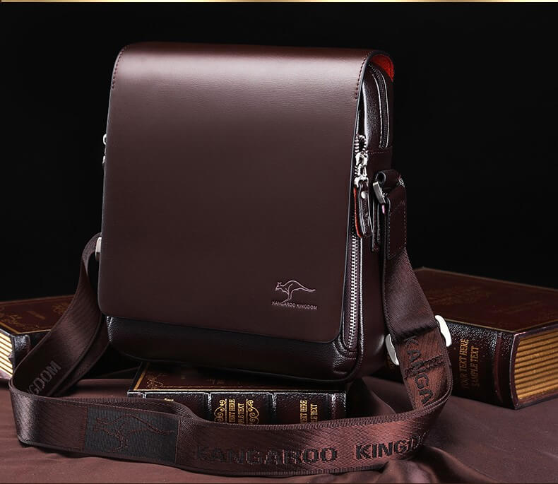 Bolsa de Couro Vintage Kangaroo BOL18 - Bolsa de Couro Vintage Kangaroo Casa Tech Loja 