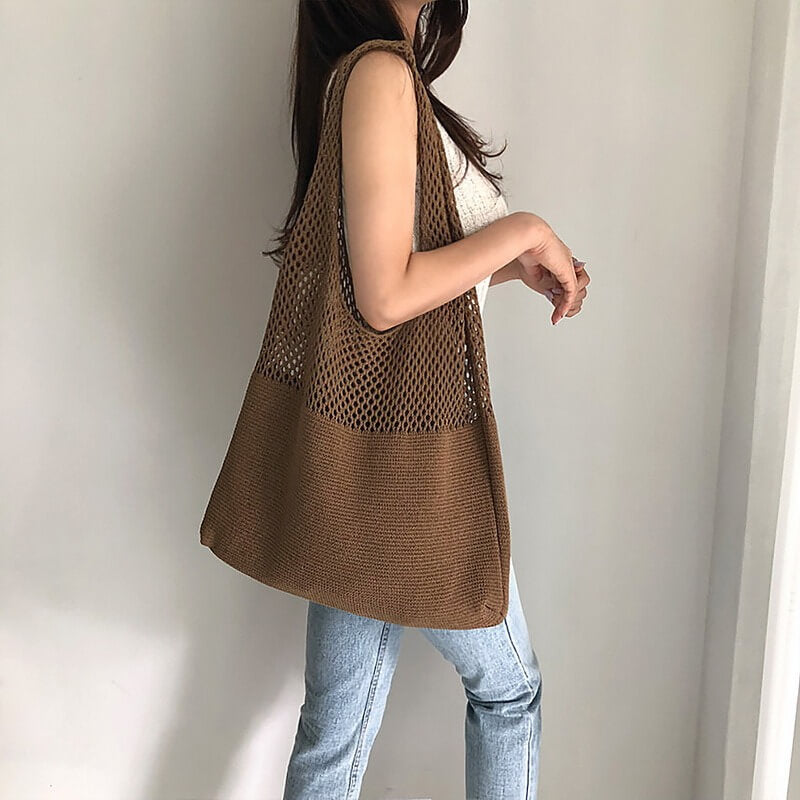 Bolsa de Crochê Feminina Casual BOL16 - Bolsa de Crochê Feminina Casual Casa Tech Loja 