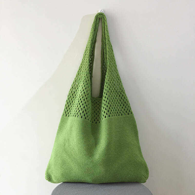 Bolsa de Crochê Feminina Casual BOL16 - Bolsa de Crochê Feminina Casual Casa Tech Loja Verde 