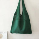 Bolsa de Crochê Feminina Casual BOL16 - Bolsa de Crochê Feminina Casual Casa Tech Loja Verde Escuro 