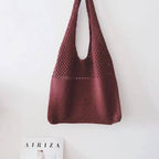 Bolsa de Crochê Feminina Casual BOL16 - Bolsa de Crochê Feminina Casual Casa Tech Loja Vermelho 