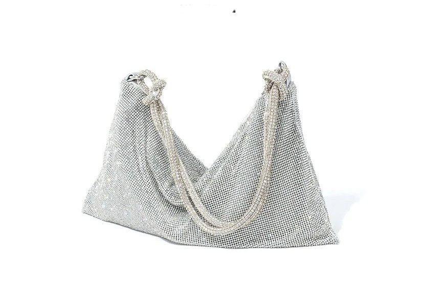 Bolsa de Ombro para Festas Noturnas BCF06 - Bolsa de Ombro para Festas Noturnas Casa Tech Loja Prata 
