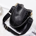 Bolsa Feminina de Couro Crocodilo G10P8 - Bolsa Feminina de Couro Crocodilo Casa Tech Loja 