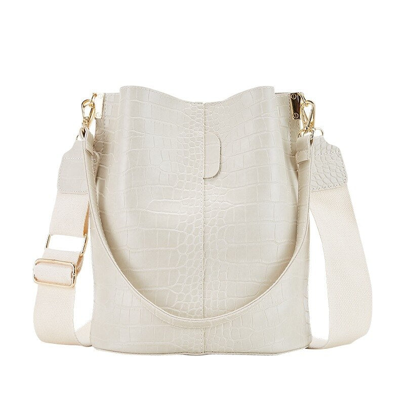 Bolsa Feminina de Couro Crocodilo G10P8 - Bolsa Feminina de Couro Crocodilo Casa Tech Loja Branco 