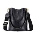 Bolsa Feminina de Couro Crocodilo G10P8 - Bolsa Feminina de Couro Crocodilo Casa Tech Loja Preto 
