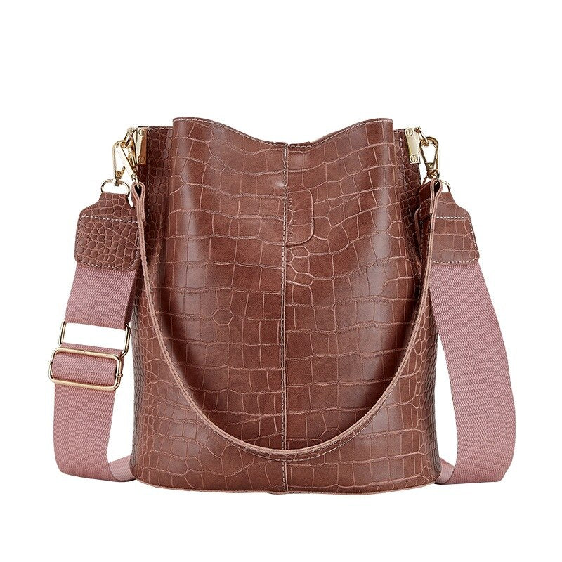 Bolsa Feminina de Couro Crocodilo G10P8 - Bolsa Feminina de Couro Crocodilo Casa Tech Loja Rosê 
