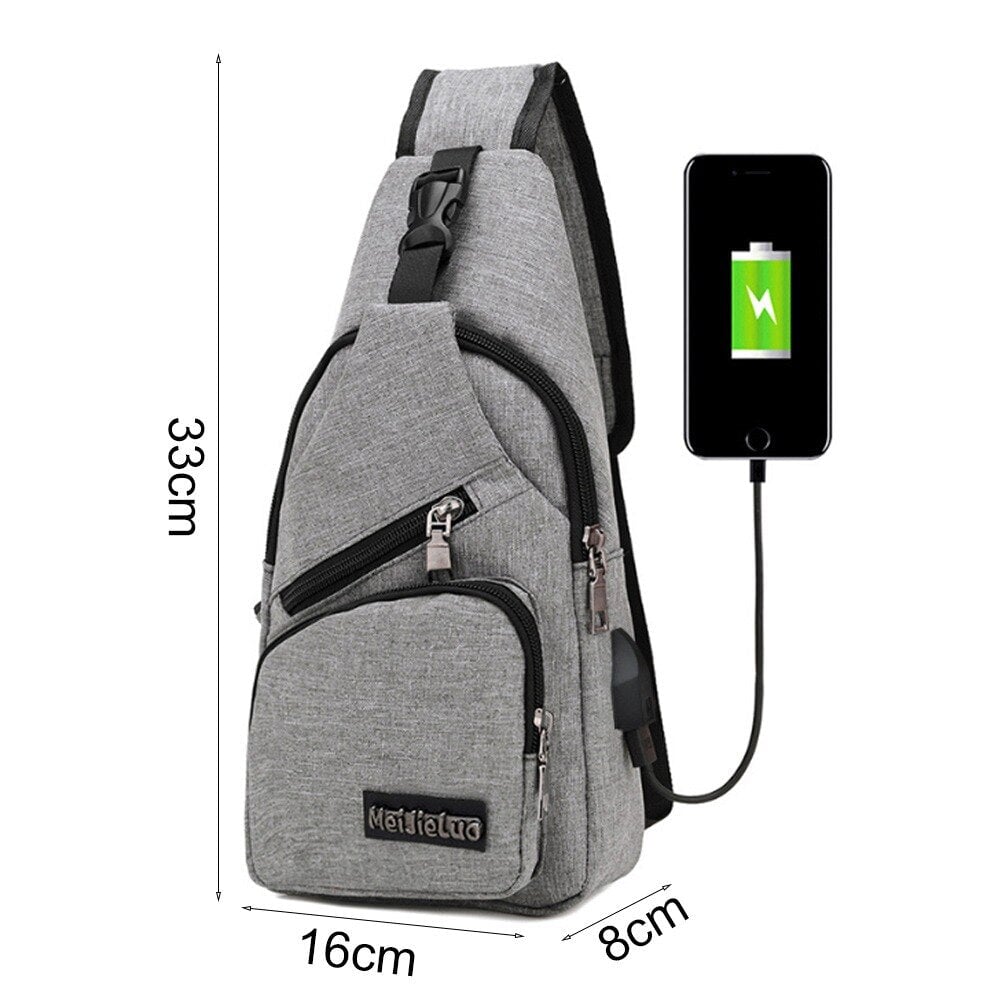 Bolsa Tiracolo Masculina Casual MBM07 - Bolsa Tiracolo Masculina Casual Casa Tech Loja 