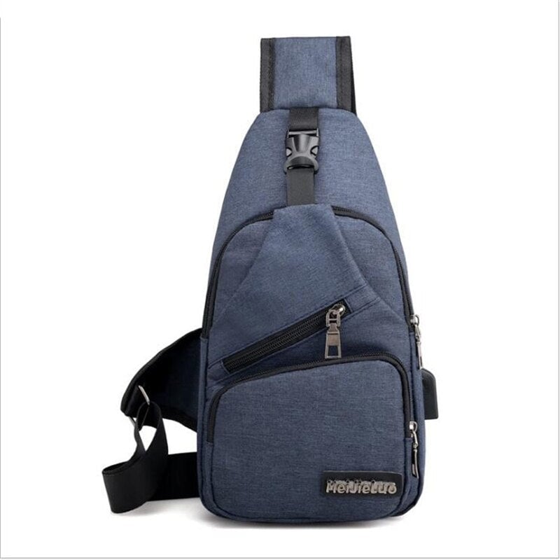 Bolsa Tiracolo Masculina Casual MBM07 - Bolsa Tiracolo Masculina Casual Casa Tech Loja Azul 