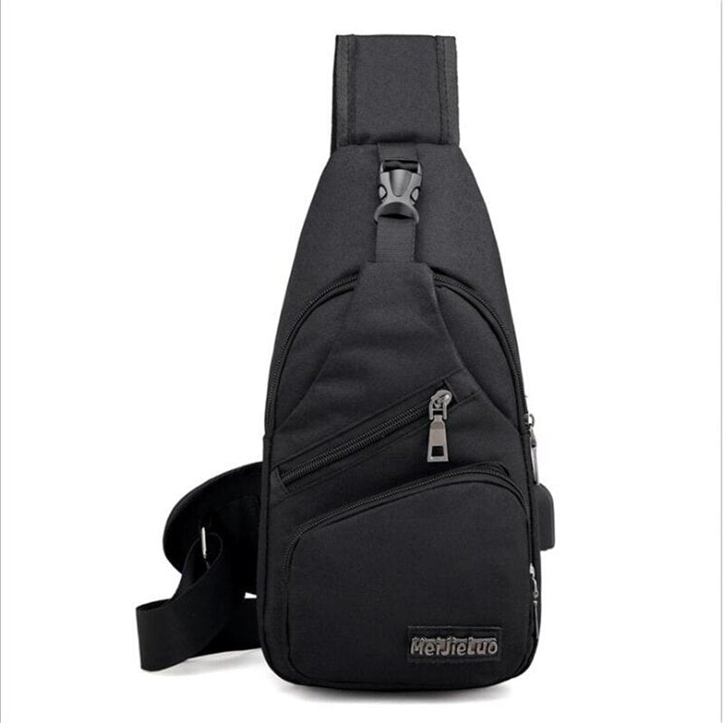 Bolsa Tiracolo Masculina Casual MBM07 - Bolsa Tiracolo Masculina Casual Casa Tech Loja Preto 