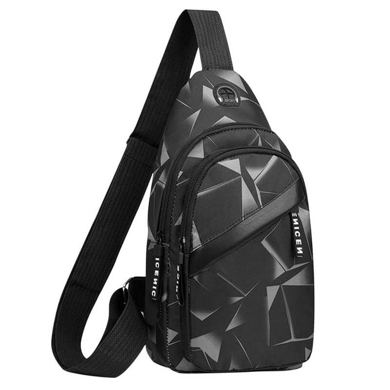 Bolsa Tiracolo Masculina Esportiva MBM05 - Bolsa Masculina Transversal de Couro Casa Tech Loja Preto 
