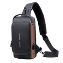 Bolsa Transversal Antifurto com Carregamento USB 0 Casa Tech brown 