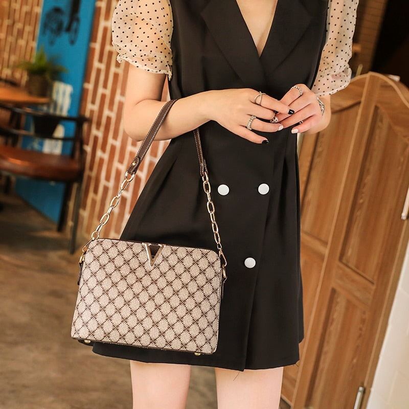 Bolsa Valentina Luxo Couro Premium BCF33 -Bolsa Valentina Luxo Couro Premium Casa Tech 