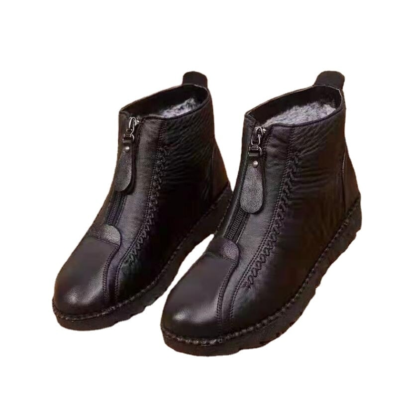 Bota Coturno Feminina Couro BCF34 - Bota Coturno Feminina Couro Casa Tech 