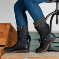 Bota Inverno Feminina Country com Salto G8P19 Casa Tech Loja Preto 35 