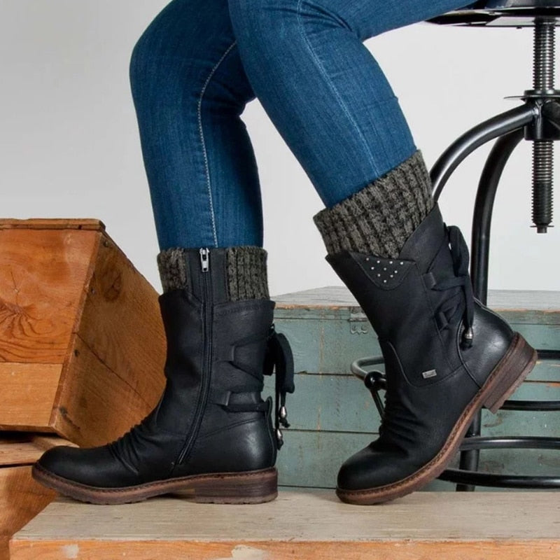 Bota Inverno Feminina Country com Salto G8P19 Casa Tech Loja Preto 35 