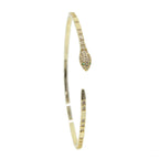 Bracelete Serpente Ouro Branco e Zircônia GR1P5 - Bracelete Serpente Ouro Branco e Zircônia Casa Tech Loja 