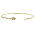 Bracelete Serpente Ouro Branco e Zircônia GR1P5 - Bracelete Serpente Ouro Branco e Zircônia Casa Tech Loja Ouro 
