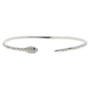 Bracelete Serpente Ouro Branco e Zircônia GR1P5 - Bracelete Serpente Ouro Branco e Zircônia Casa Tech Loja Prata 