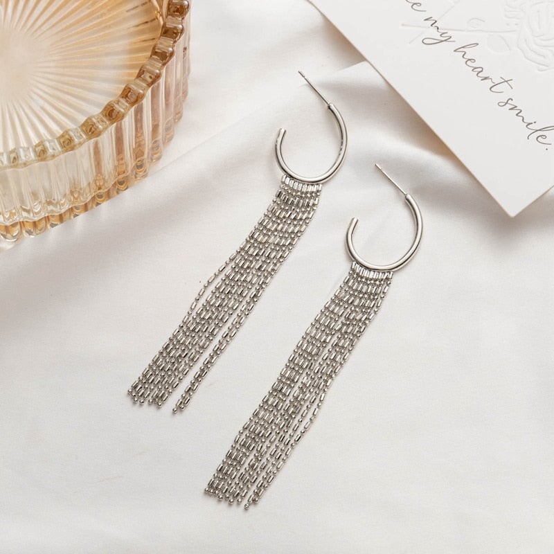 Brinco Cascata Ear Cuff JSF15 - Brinco Cascata Ear Cuff Casa Tech Prata 