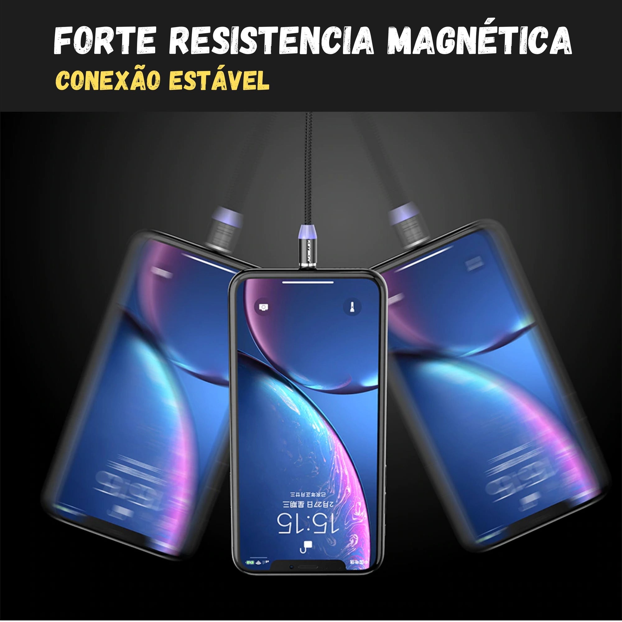 Cabo Carregador Magnético para Celular G1P35 - Cabo Carregador Magnético Casa Tech Loja 