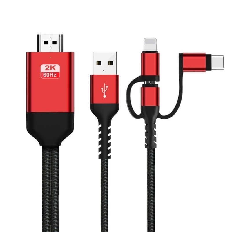 Cabo HDMI para Celular - TVcast ELE9 - Cabo HDMI para Celular - TVcast Casa Tech Loja 