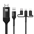 Cabo HDMI para Celular - TVcast ELE9 - Cabo HDMI para Celular - TVcast Casa Tech Loja Preto 