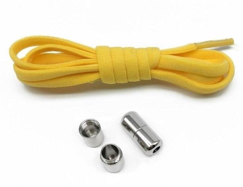 Cadarço Mágico Inteligente - Sem Laço com Bloqueio de Metal G1P6 Cadarço Inteligente Casa Tech Loja Amarelo 
