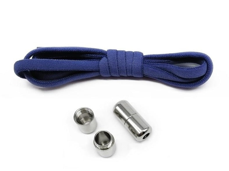 Cadarço Mágico Inteligente - Sem Laço com Bloqueio de Metal G1P6 Cadarço Inteligente Casa Tech Loja Azul escuro 