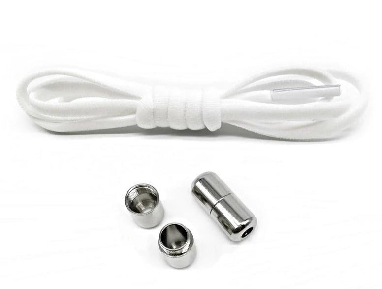 Cadarço Mágico Inteligente - Sem Laço com Bloqueio de Metal G1P6 Cadarço Inteligente Casa Tech Loja Branco 